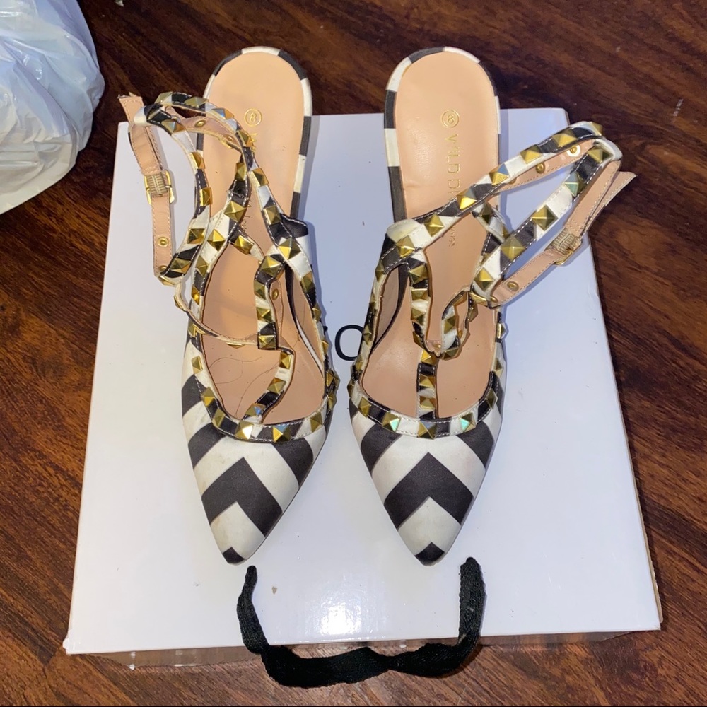 Zebra print heels